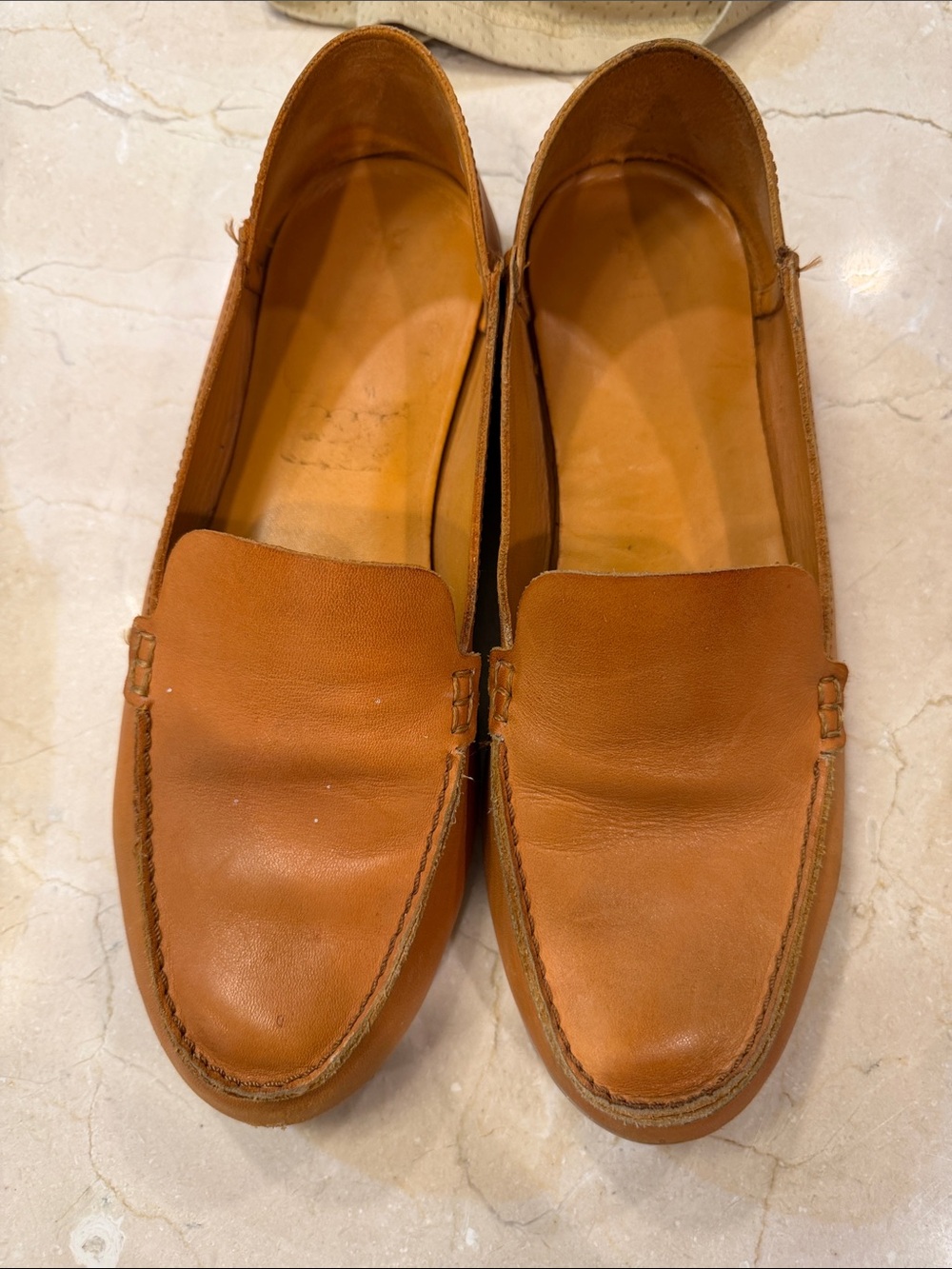 Frye Classic Tan Leather Slip-On Loafers